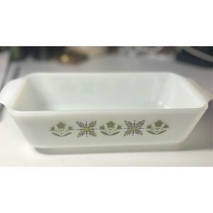 Anchor Hocking Fire King 441 1 quart baking dish sparkly Vintage Meadow Green